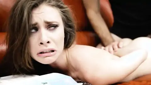 Stepdaughter Anya Olsen is disciplined by her parent's man-meat