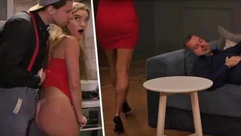 Russian lady with long hair and big donk gets banged