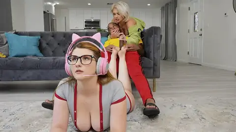 The ash-blonde MILF is romped by a BIG BLACK COCK in the kitchen