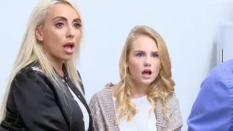 MUMMY is watching while her stepdaughter is wailing