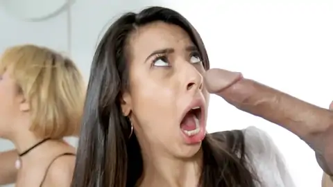 Black-haired and a light-haired are sharing rock-hard-ons in a 4-way