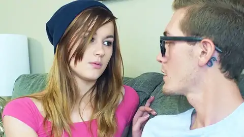 The light-haired teenager is measuring the spunk-pump of her beau